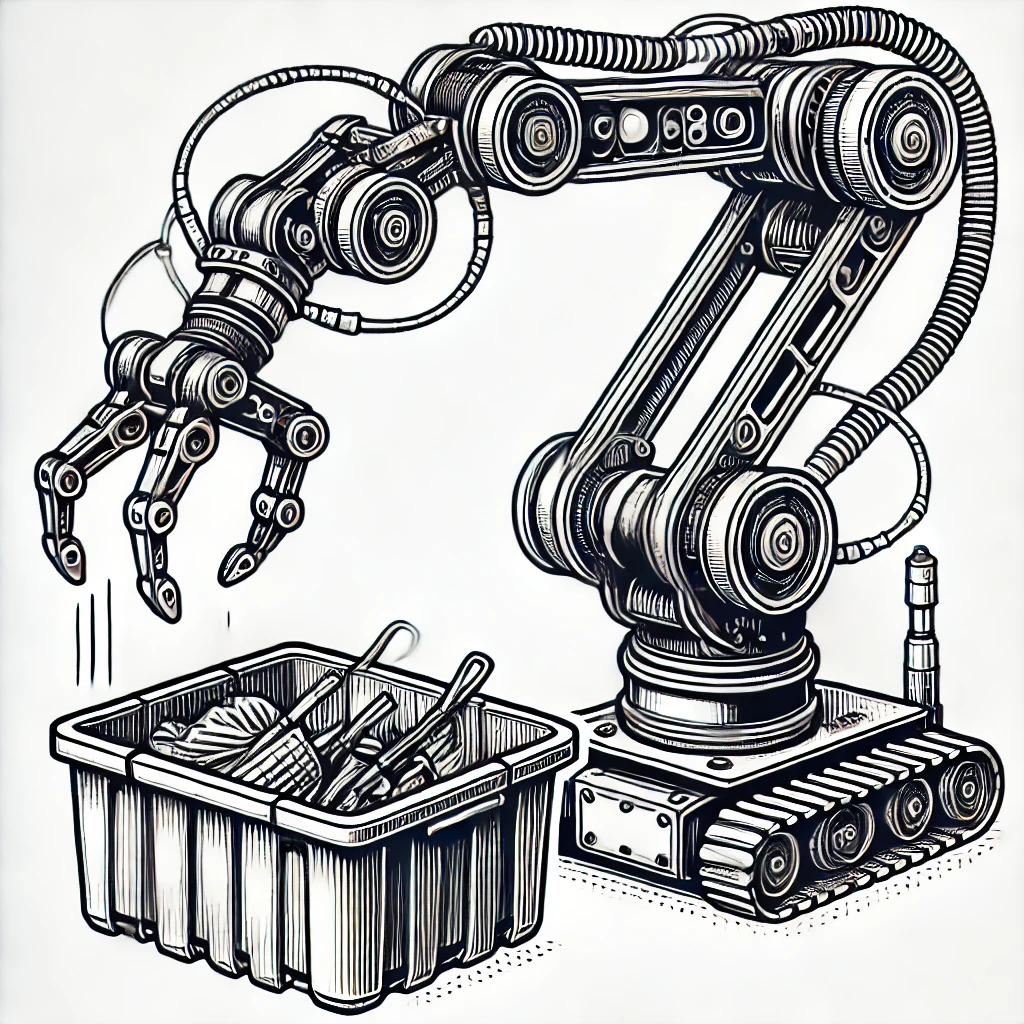 Robotic arms illustration