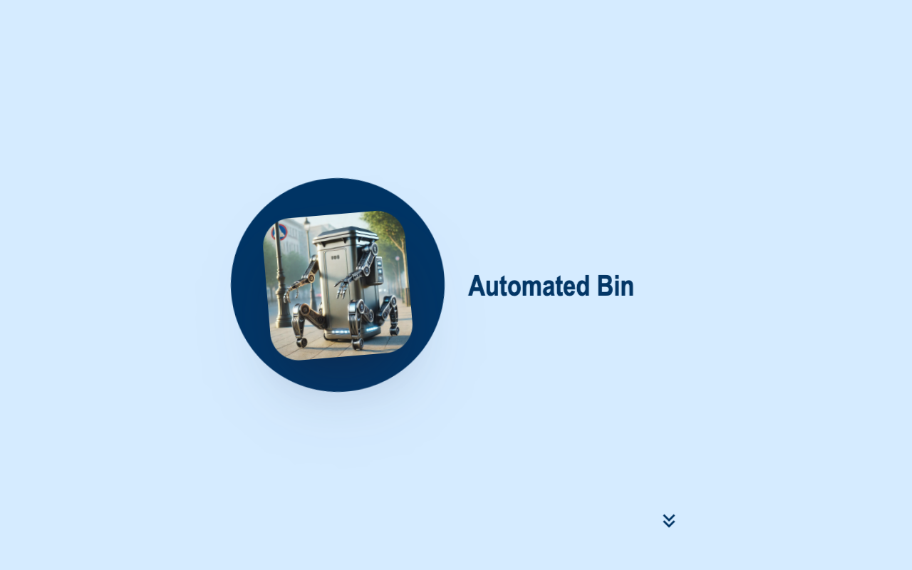 Automated Bin, a personal concept website about an AI-powered smart bin